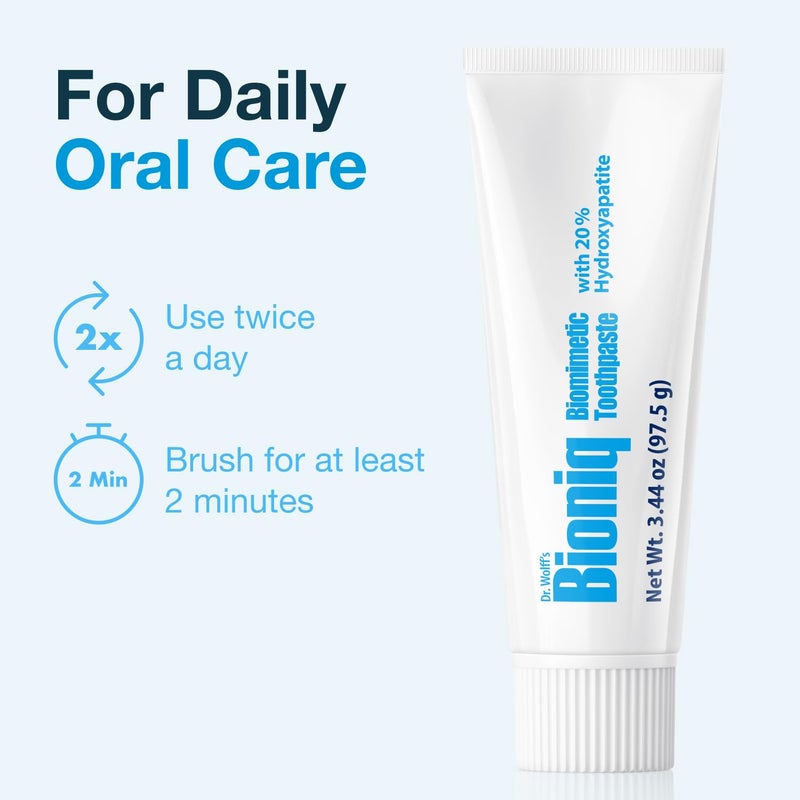 Bioniq Classic - 20% Hydroxyapatite Toothpaste, bioHAP and Fluoride Free Daily Use, Clinically Tested - Our Expert Enamel Care, Mint Flavor - 3 x 3.44 Oz - Image 5