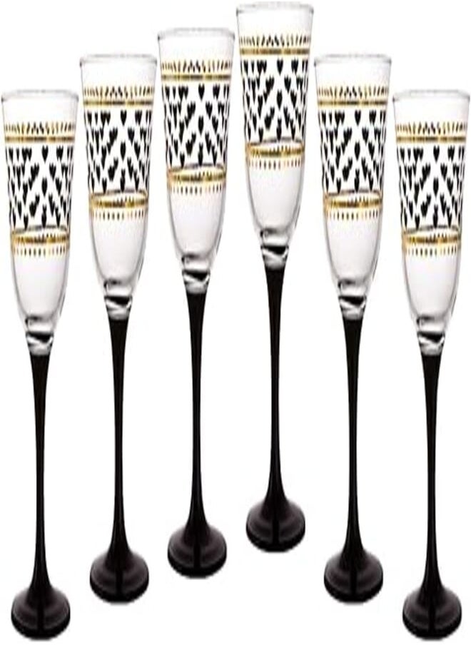 segaey - Segaey Turkish VALS Juice Glass - Black Heart Print 013417/Elegant design, Trusted Brand, Attractive shape of Sparkling Drink, Smoothies, Juices, Cocktails/High Quality Materials - Image 1