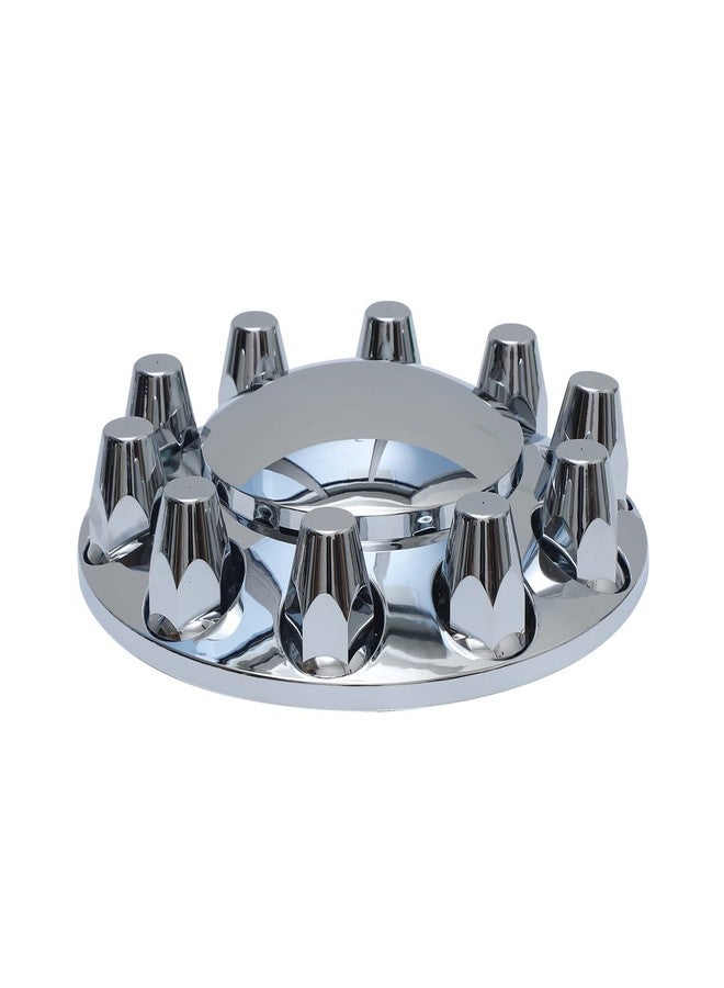 JESONN Plastic ABS Chrome Plated Front Axle Cover Kits Hub Caps for Semi Trucks with Thread-on 33mm Lug Nut Covers Removable Caps (Standard) - Image 2