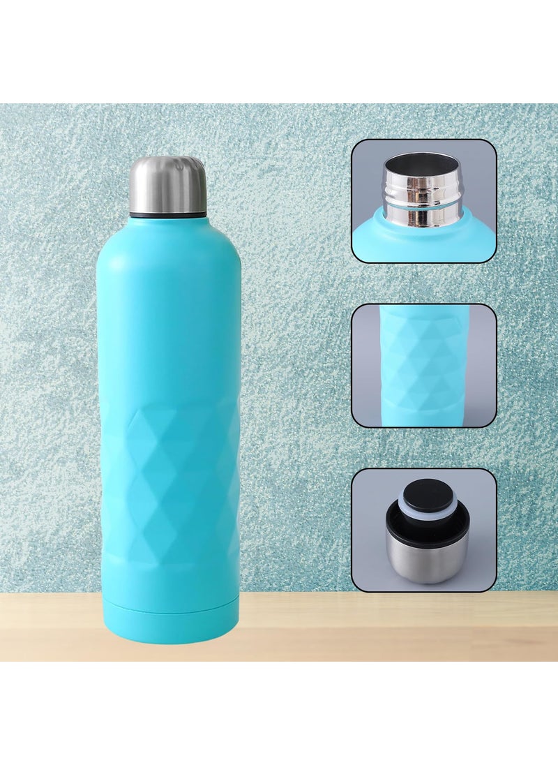 Kuber Industries Kuber Industries Vacuum Insulated Stainless Steel Water Bottle with Sipper and Handle | Leakproof, BPA Free, Rustproof | 750 ML | Light Blue  - Image 4