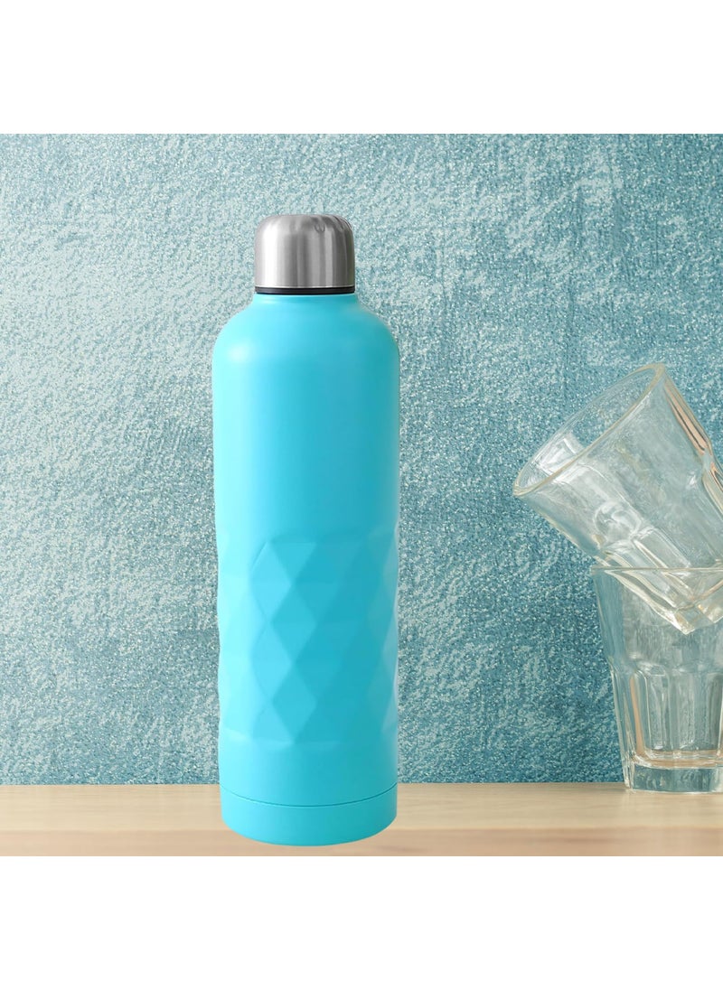 Kuber Industries Kuber Industries Vacuum Insulated Stainless Steel Water Bottle with Sipper and Handle | Leakproof, BPA Free, Rustproof | 750 ML | Light Blue  - Image 2