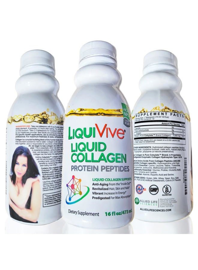 Life Miracle مكمل بروتين الكولاجين السائل من ليكويفايف - مشروب هيدروكسي كولاجين متعدد فائق النقاء يوفر امتصاصًا أعلى من مسحوق الكولاجين، الأقراص والكبسولات من النوع 1 و 3 - Image 5