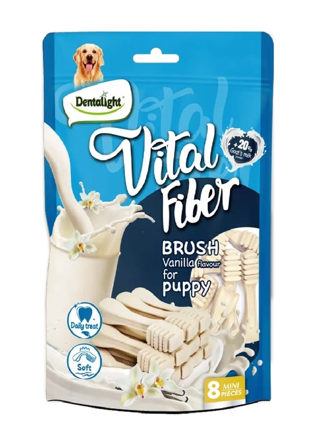 Vital Fiber Brush Dog Snack Goat's Milk Powder With Vanilla - 80G