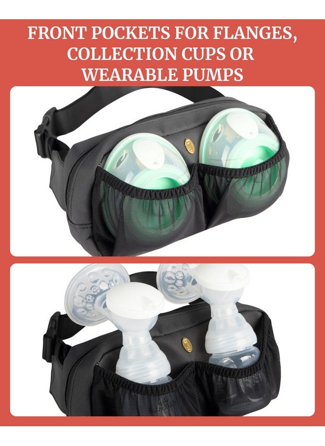 Idaho Jones Pump Bag - Wearable And Portable Breast Pump Storage, Travel & Carrying Case - Fits All Small Pumps: Baby Buddha, Spectra Compact, Elvie Stride - Pump-A-Porter Mini  - Image 5