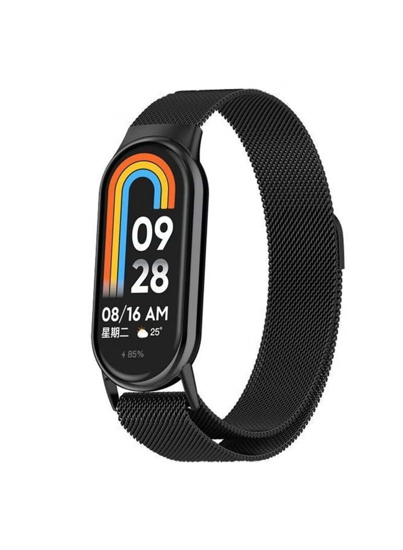 Metal Bands for Xiaomi Mi Band 8/9/10, Adjustable Stainless Steel Replacement Strap with Magnetic Buckle for Xiaomi Mi Band 8/9/10 Women Men - Image 1