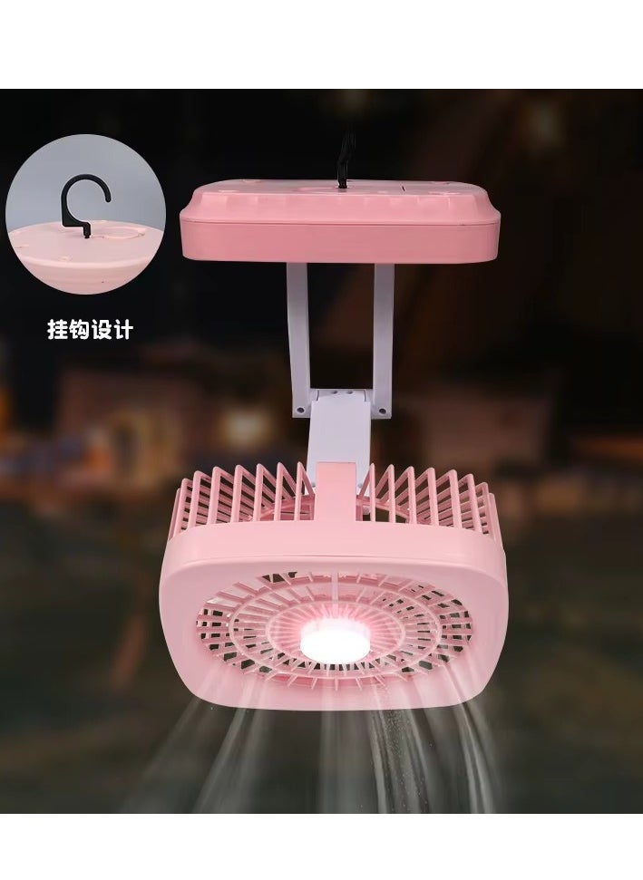 A ZONE high quality plastic electric mini portable fan rechargeable li-ion battery led light table desk mini fold cooling fan  - Image 1