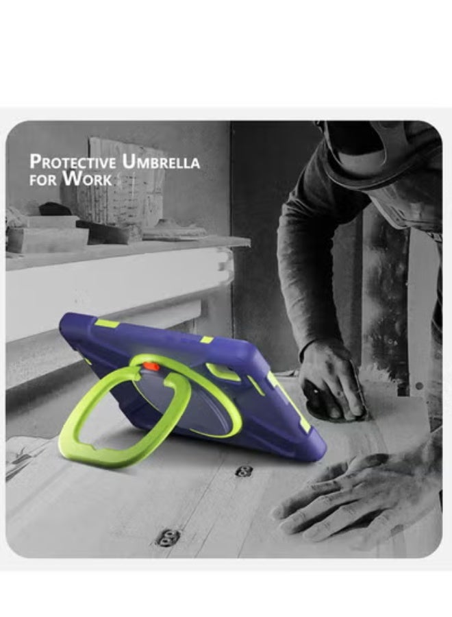 GULFLINK Back Cover Protect Case for Lenovo M9 TB-310FU 2023 Navy-Blue/Lime - Image 4