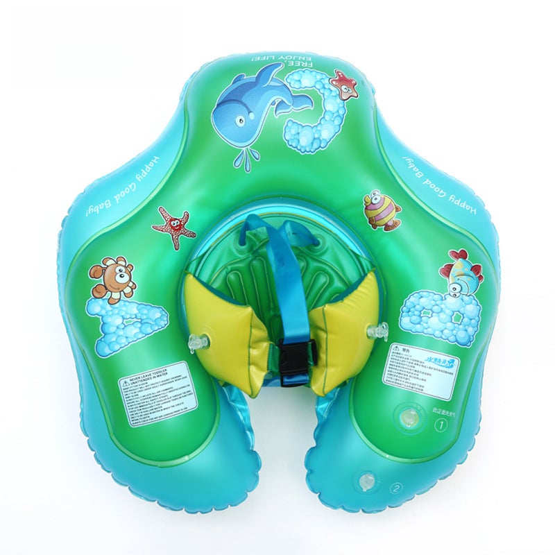 خيط السباحة للأطفال للتصدير عبر الحدود للرضع من 0 إلى 6 سنوات - حلقة إبط سميكة قابلة للنفخ، حلقة الاستلقاء، حلقة سباحة للأطفال بالجملة (حلقة الاستلقاء الصغيرة 61*57 سم) - Image 1