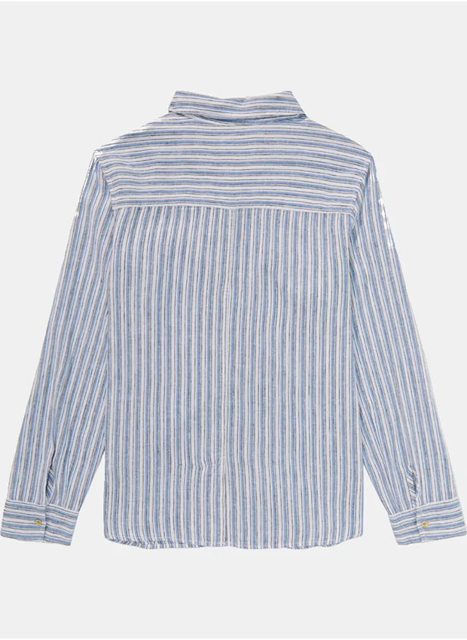 American Eagle AE Weekend Vibes Long-Sleeve Button-Up Shirt