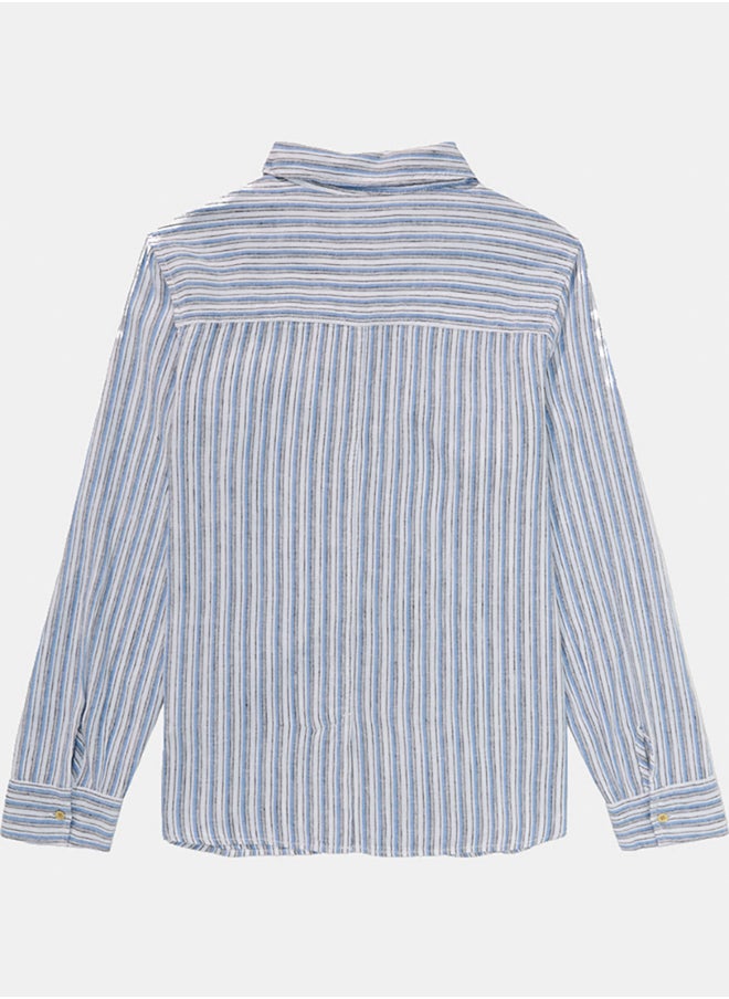 American Eagle - AE Weekend Vibes Long-Sleeve Button-Up Shirt - Image 1