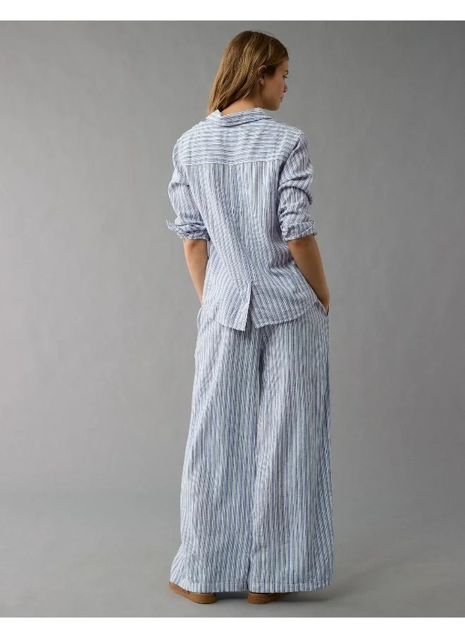 American Eagle AE Weekend Vibes Long-Sleeve Button-Up Shirt