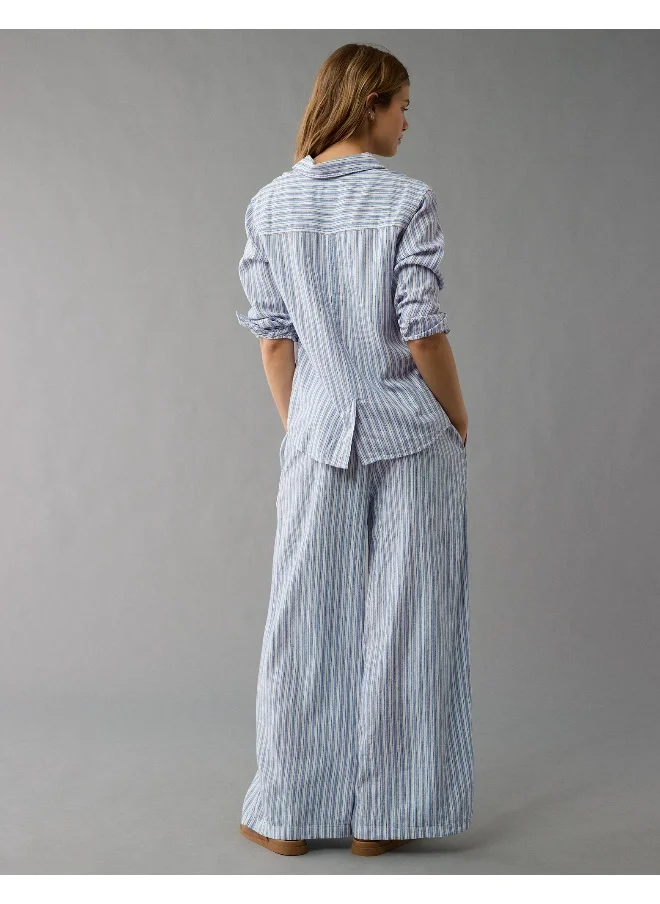 American Eagle AE Weekend Vibes Long-Sleeve Button-Up Shirt