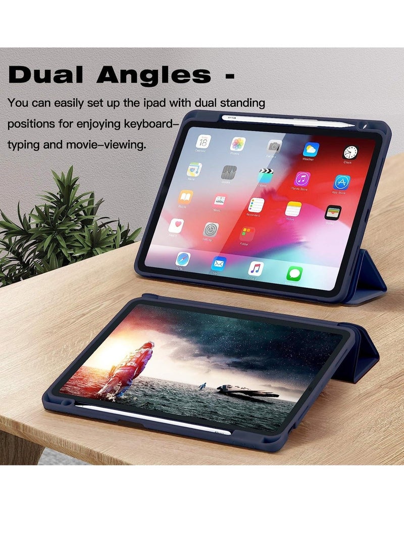 راكسوم حافظة iPad Air 4 2020، حافظة iPad Air الجيل الرابع مع حامل قلم [حماية كاملة للجسم + شحن قلم Apple الثاني وخاصية الإيقاظ/السكون التلقائي] حافظة غطاء حامل ذكي - Image 5
