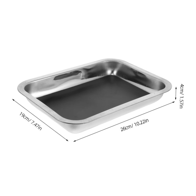 Stainless Steel Dissecting Tray 26X19X4CM Biology Lab Pan Easy Clean School Educational - Image 3