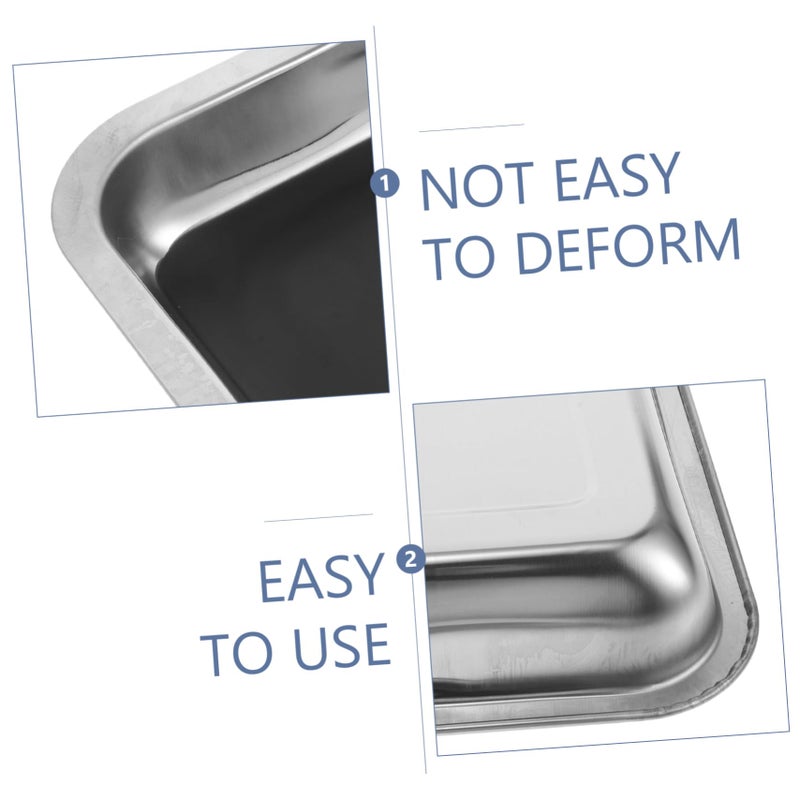 Stainless Steel Dissecting Tray 26X19X4CM Biology Lab Pan Easy Clean School Educational - Image 4