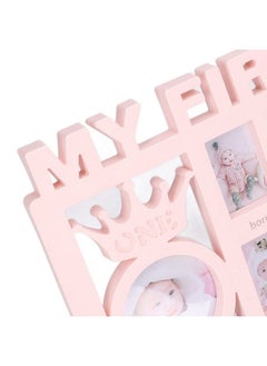 Zerodis My First Year Photo Moments Baby Keepsake Frame Baby’S First Year Keepsake 12 Months Picture Frames 15 X 7.3 X 0.6 Inches(Pink)  - Image 5