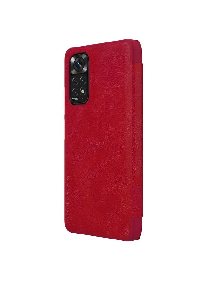 نيلكين جراب لهاتف Xiaomi Redmi Note 11S من سلسلة QIN جراب جلدي بنمط Crazy Horse - Image 3