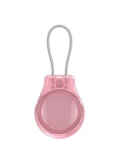 Generic Suitable For Apple Airtag Protective Cover Locator Anti-loss Device Three-proof All-inclusive Safety Lock Metal Rope Protective Cover-Color:Transparent Powder-Applicable Models:Suitable For Apple Airtag Protective Case  - Image 1