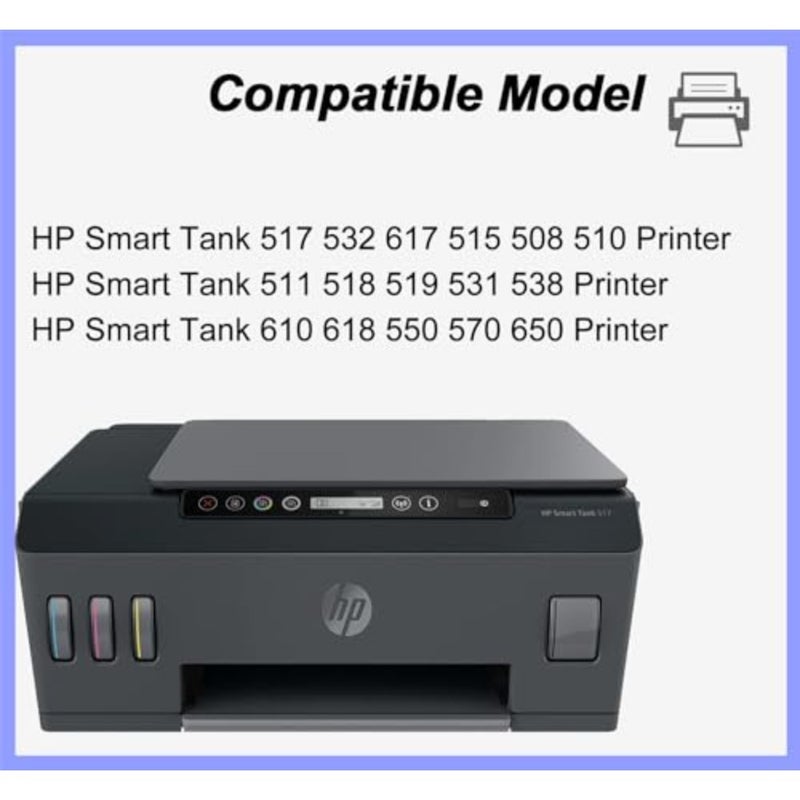 بالنسبة لطابعات HP Smart Tank: رأس طباعة GT53، بلاستيكي، أسود، توصيل حبر عالي الدقة وتوافق موثوق - Image 4