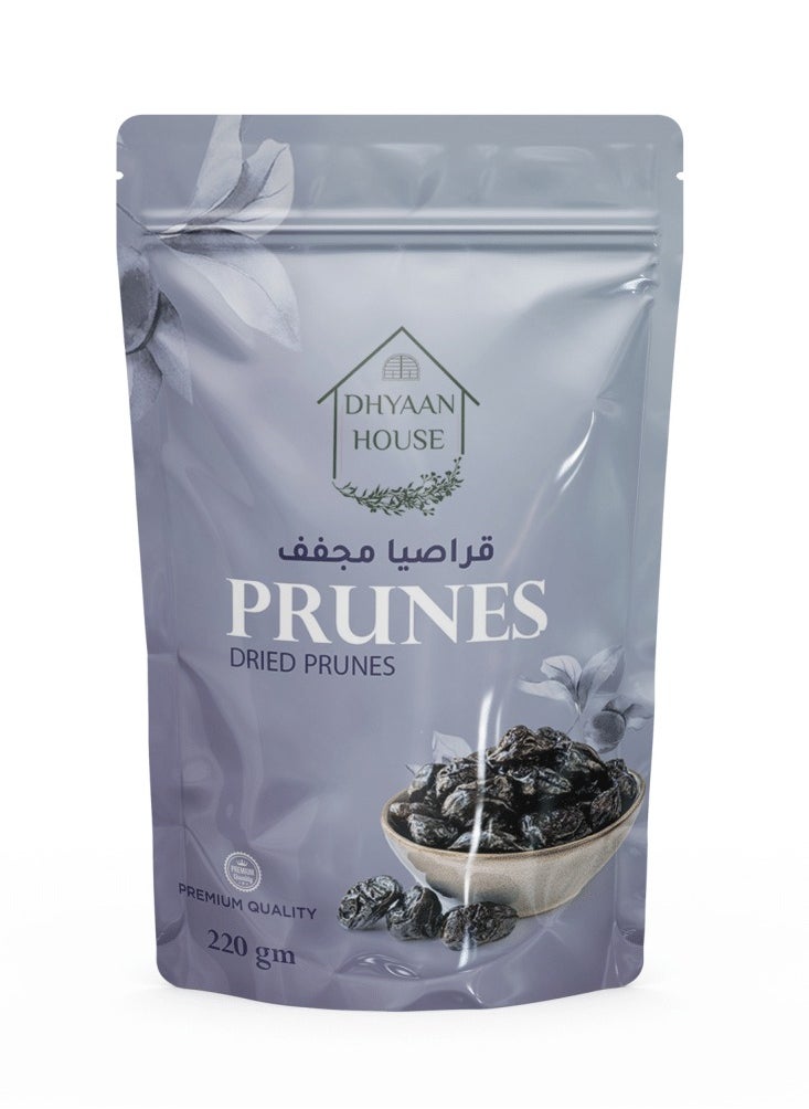 Dhyaan House Dried Prunes  - 220 gm  - Image 1