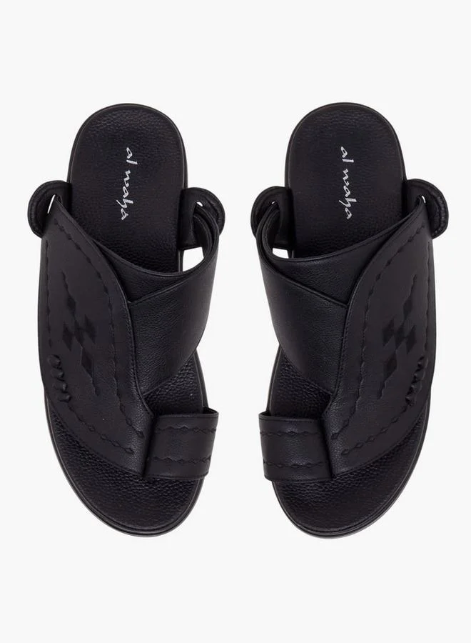 Al Waha Men Toe Loop Detail Arabic Sandals