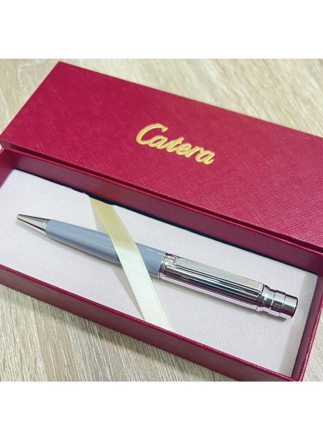كاتيرا قلم بجودة و اناقة عالية بتصميم مريح وسلس باللونين الفضي والرمادي