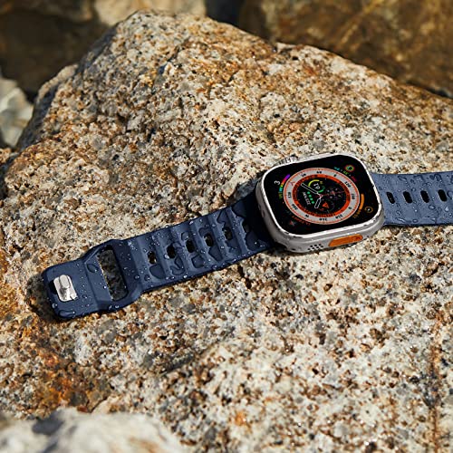 Suitisbest Sport Band Compatible with Apple Watch Ultra 2 Band 49mm 46mm 45mm 44mm 42mm for Men, Soft Silicone Wristbands Waterproof Replacement Strap for iWatch Series 11 10 9 8 7 6 5 4 3 SE Ultra 3 2 1, 2 Pack - Image 4