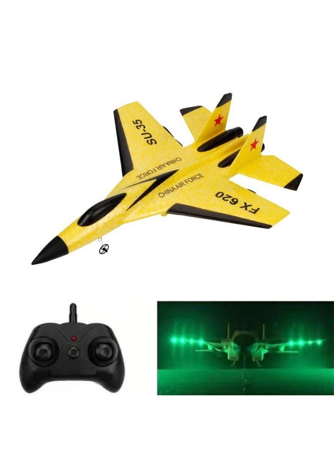null - Su35 Glider Fx620 Fighter Remote Control Foam Airplane Light Fixed Wing Aviation Model Toy Airplane-Color:Blue With Lamp - Image 1
