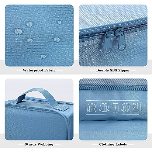 Mossio Packing Organizers,Mossio 6 Set Mesh Bag for Home,Travel and Daily Use Sea Blue - Image 3