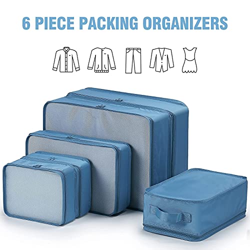 Mossio Packing Organizers,Mossio 6 Set Mesh Bag for Home,Travel and Daily Use Sea Blue - Image 4