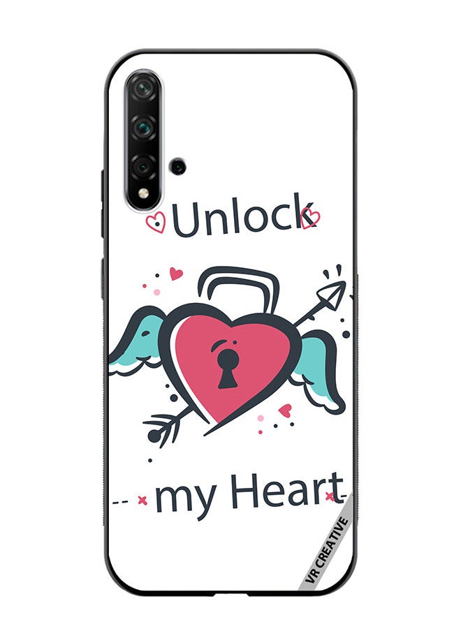 VR CREATIVE Protective Case Cover For Huawei Nova 5T Unlock My Heart Design Multicolour  - Image 1