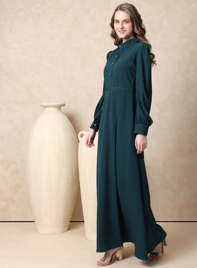 Mish Mish Mandarin Collar Front Button Maxi Dress  - Image 3