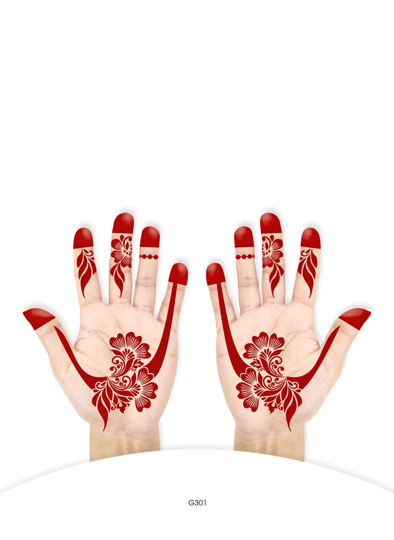 Generic - Majarat henna sticker- Arabic henna design sticker for two hands - GASSA for Adults – G301 - Image 1