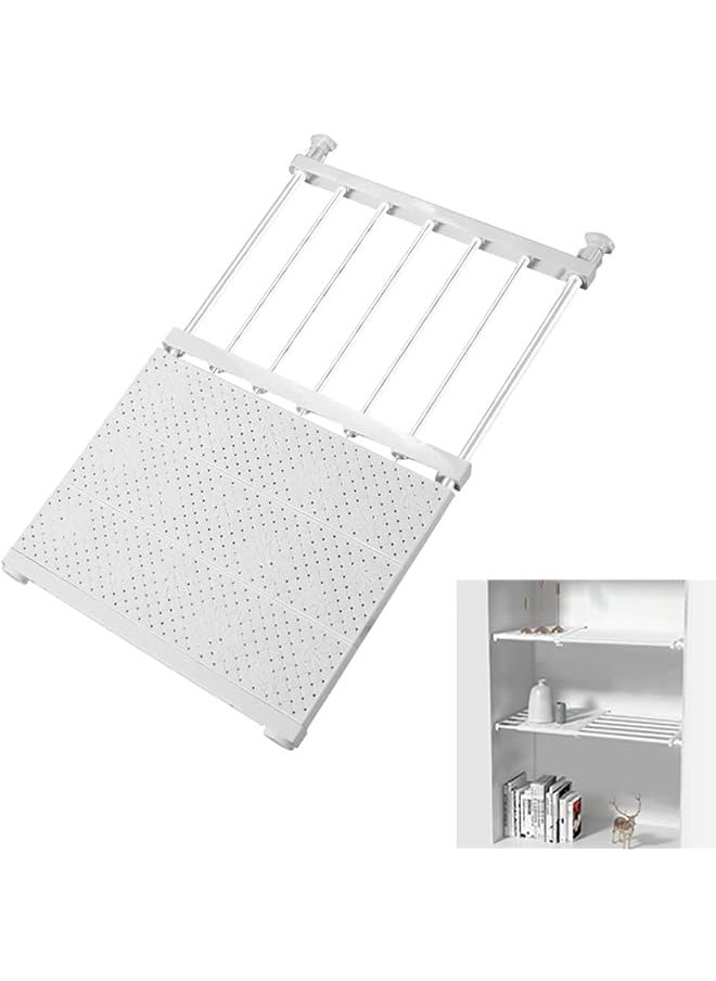erorex - Tension Shelf Rod Expandable Separator Shelf Adjustable Wardrobe Clothes Divider Stretchable Layered Partition Rack Punch Free Scalable Organizer Cupboard Baffle Large - Image 1