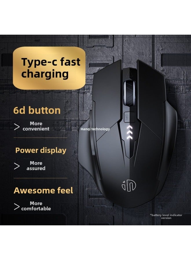 F1S Wireless Mouse Bluetooth Three-Mode Rechargeable Mute Office Game E-Sports Laptop PM6-Specifications:✅ Battery Level Indicator Upgraded Version Gray + Mouse Pad - Official Standard  - Image 3