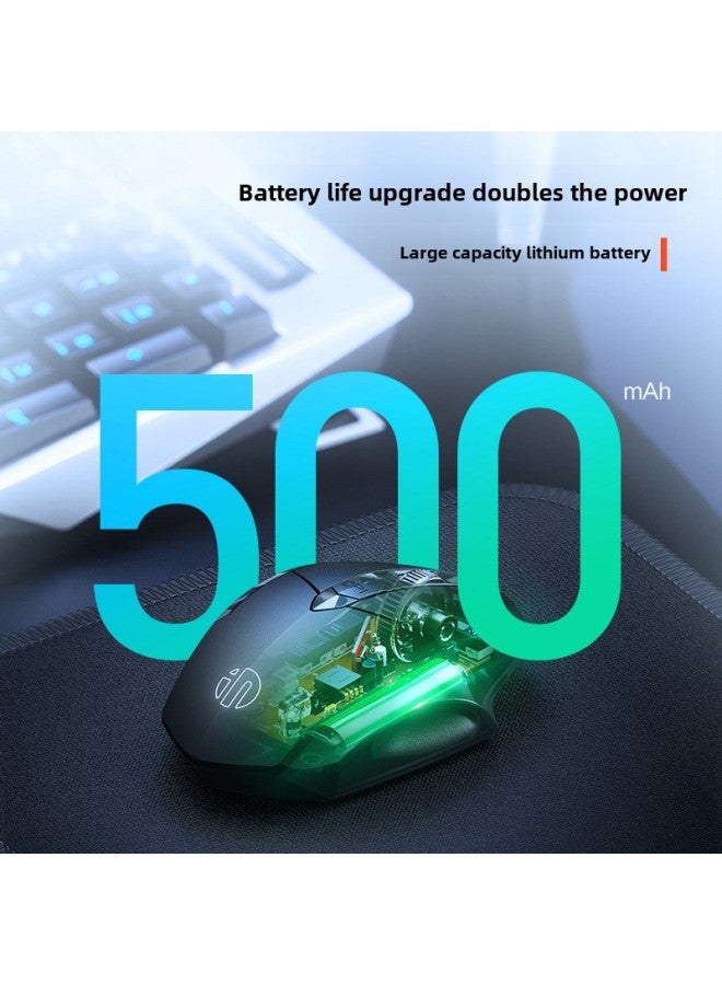 F1S Wireless Mouse Bluetooth Three-Mode Rechargeable Mute Office Game E-Sports Laptop PM6-Specifications:✅ Battery Level Indicator Upgraded Version Gray + Mouse Pad - Official Standard  - Image 4