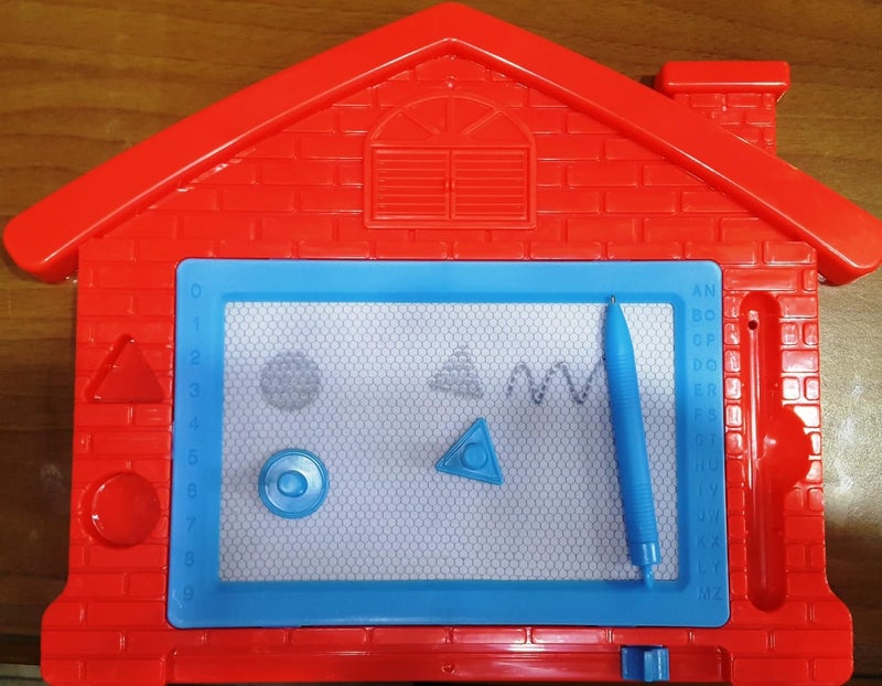Magic Chalkboard for Kids/With Magnet Pen / 2 Stamps/Fun & Learning/Erasing/Different Shapes and Colors - Image 2