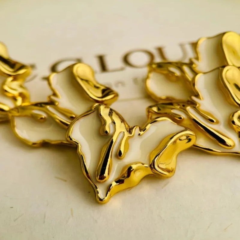Metal Heart Buttons 23Mm Gold Drip Glaze Craftsmanship - Durable Metal Material Sewing Buttons for Women’s Clothing Handmade Enthusiasts Daily Commute Special Occasions - Image 4