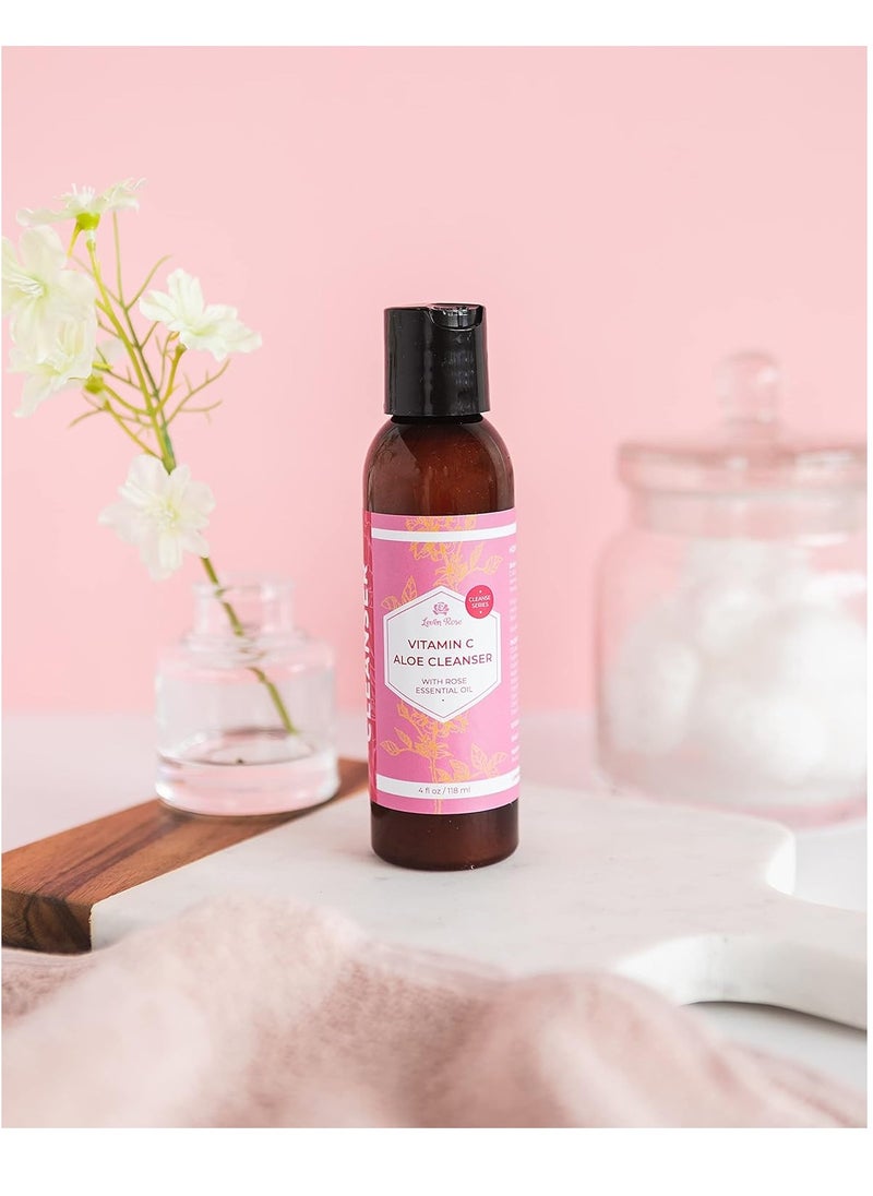 Leven Rose Leven Rose Vitamin C Cleanser 4 oz – Facial Cleanser for Women & Men with Argan Oil, Vitamin E, Rose Water, Aloe – Foam Face Cleanser and Face Moisturizer for All Skin Types  - Image 3