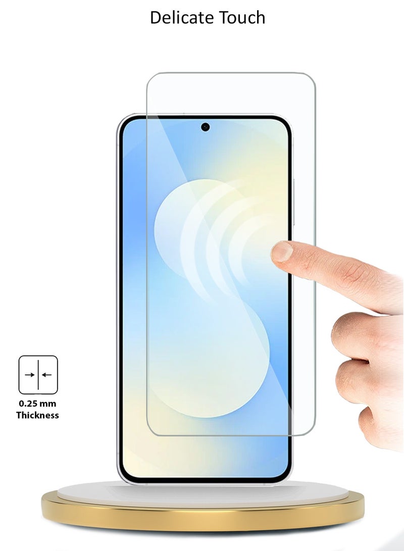 Wtech Samsung Galaxy S25 FE 5G 2025 WTech Premium Series Curved Edges 9H 2.5D Tempered Glass Screen Protector (MSG9CN) - Clear - Image 4