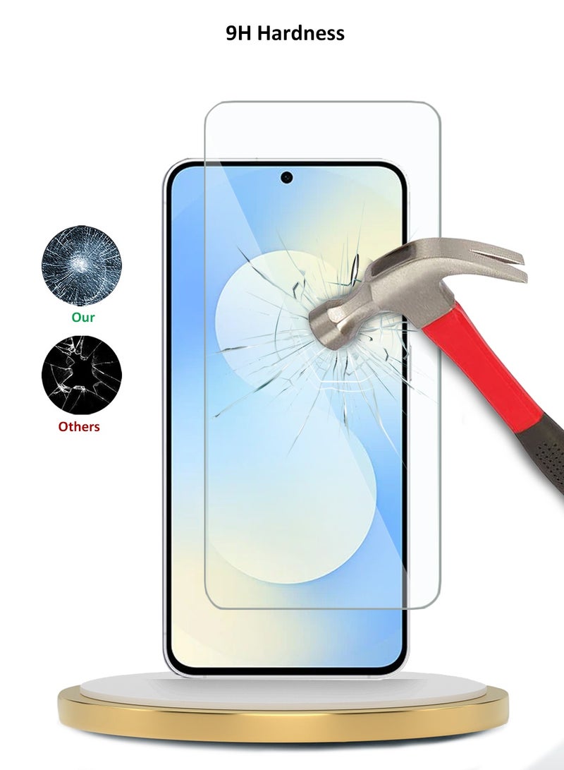 Wtech Samsung Galaxy S25 FE 5G 2025 WTech Premium Series Curved Edges 9H 2.5D Tempered Glass Screen Protector (MSG9CN) - Clear - Image 3