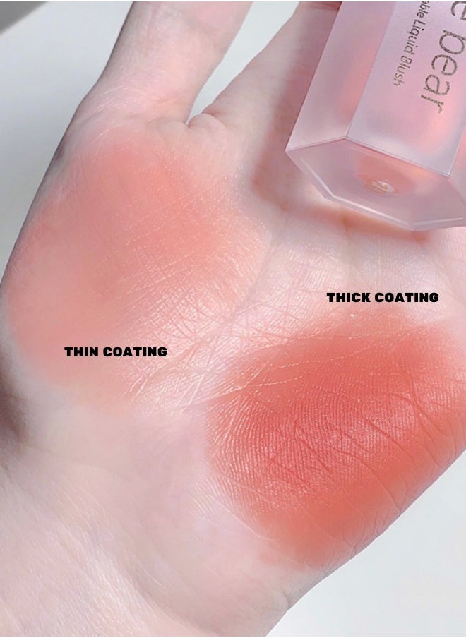 Gege bear - Liquid Blush With Built-in Applicator Natural and Moist Matte Effect Long-lasting Waterproof Rich Pigment Whitening and Brightening Rose Color - Image 1