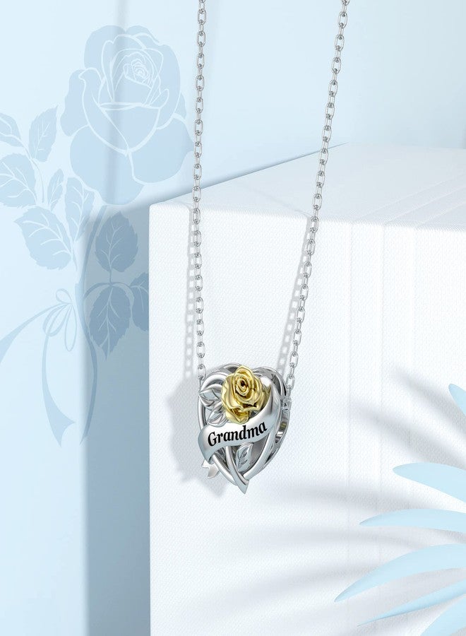 DALARAN Grandma Charms Fit Pandora Charm Bracelet S925 Mom Rose Love Heart Bead Christmas Bead for Women - Image 3