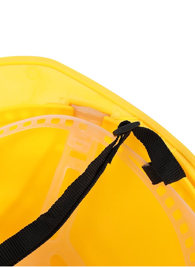 LAWAZIM - Safety Helmet -Yellow- Impact-Resistant HDPE Protective Hard Hat with Adjustable Chin Strap and Headgear - for Construction Sites, Industrial Work, Engineering Projects, and Outdoor Work - Image 1