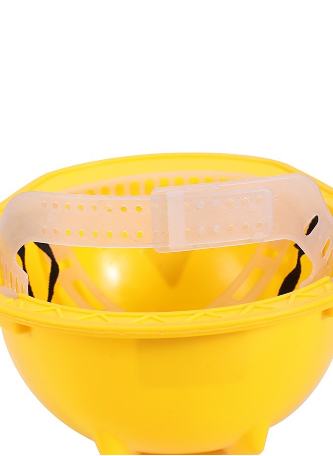 LAWAZIM - Safety Helmet -Yellow- Impact-Resistant HDPE Protective Hard Hat with Adjustable Chin Strap and Headgear - for Construction Sites, Industrial Work, Engineering Projects, and Outdoor Work - Image 1