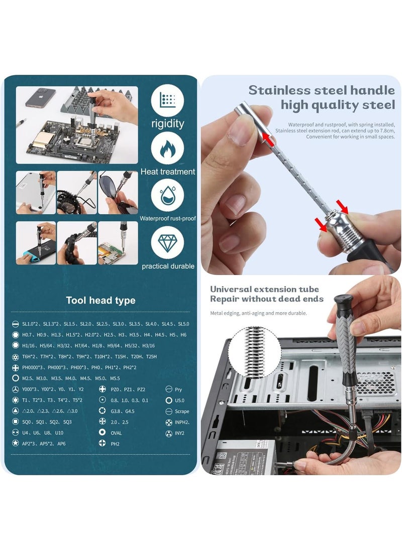 Y&D 126 In 1 Magnetic Screw,Laptop,Mobile Phone Repair And Disassembly Repair Tool Precision Multifunctional Screwdriver Set  - Image 3