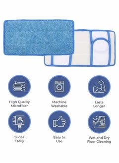 Y&D Microfiber Mop Pads, Replace Pads for Swiffer Sweeper & All 10-12 Inch Flat Mop, Reusable Durable Wet Dry Cleaning Hard-Floor Washable Refills (4 Pcs)  - Image 4