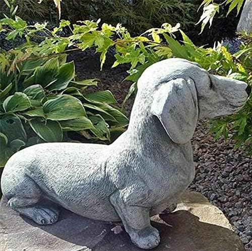 EatingBiting 67x47 Resin Dachshund  French Bulldog Outdoor Animal Sculpture Ornament - Image 4