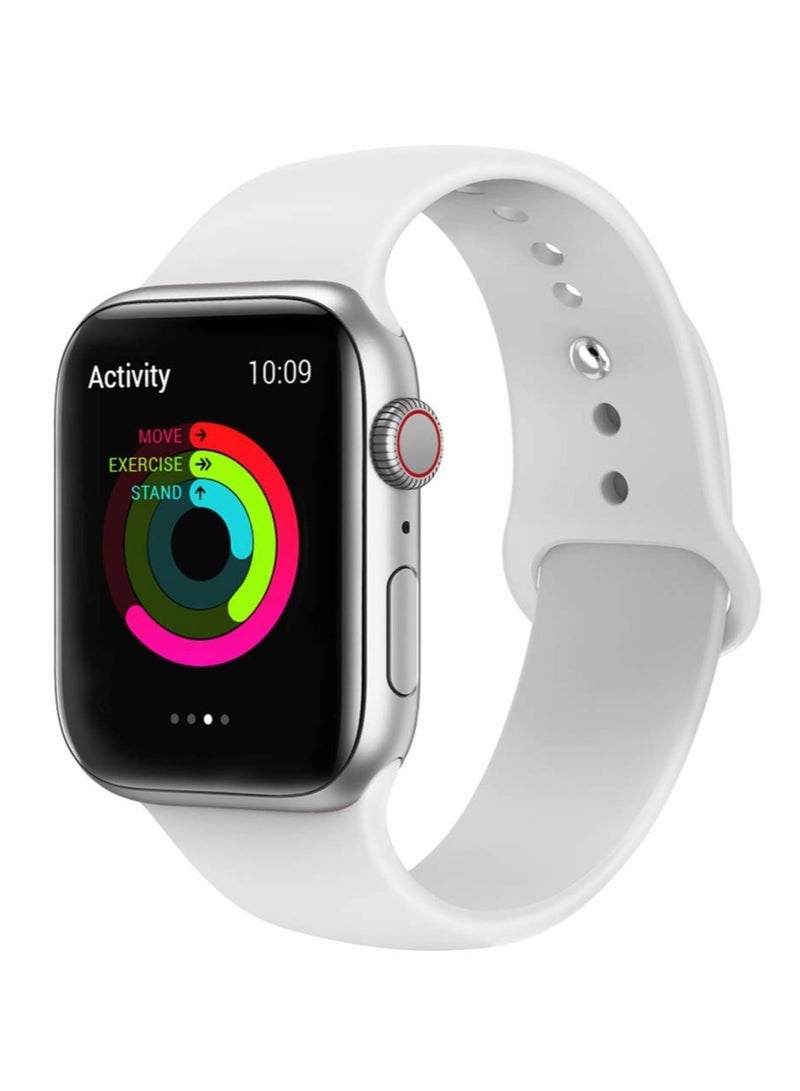 ELTRAZONE "Premium Soft Silicone Fitness Replacement Wristband Strap Compatible with Apple iWatch Series 6/5/4/3/2/1/SE 42-44mm - Comfortable, Durable, and Stylish" - Image 1