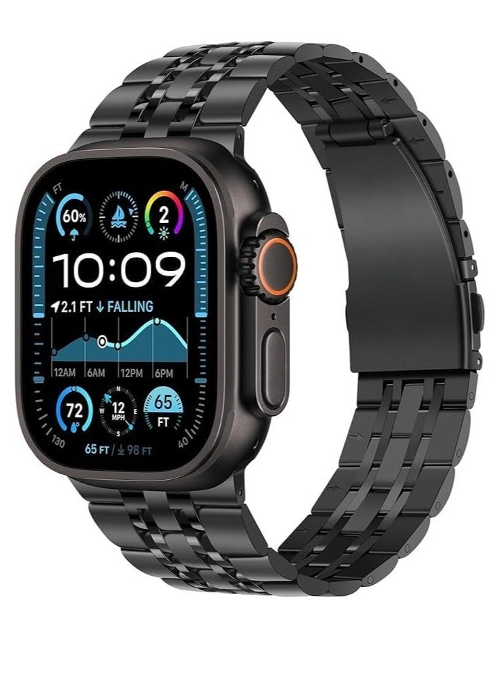 Band Replacement Strap Compatible with ultra iWatch 42mm 44mm 45mm 49mm, Stainless Steel Metal Replacement Strap for ultra iWatch Series SE 1 to Series 10 - Image 2